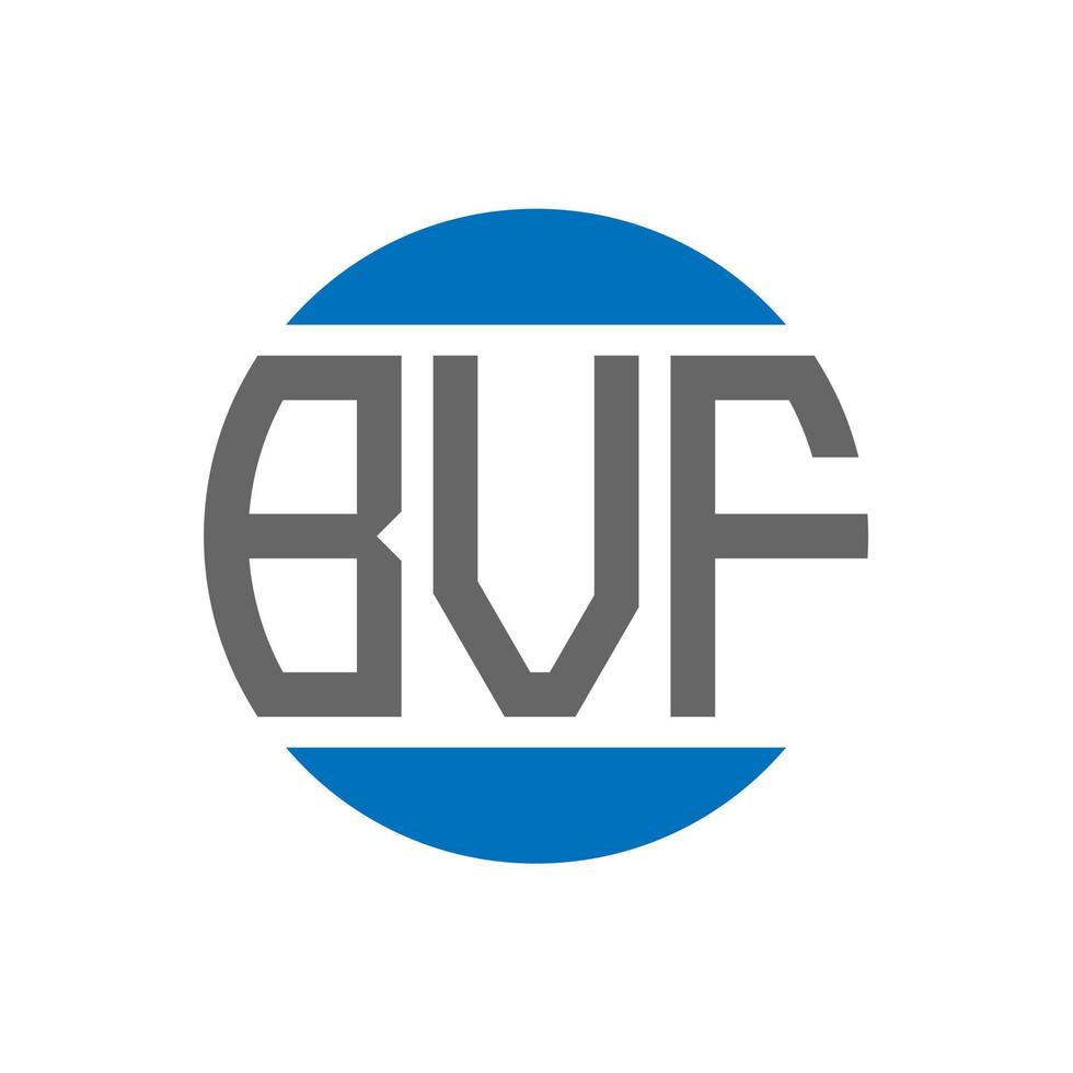 création de logo de lettre bvf sur fond blanc. concept de logo de cercle d'initiales créatives bvf. conception de lettre bvf. vecteur
