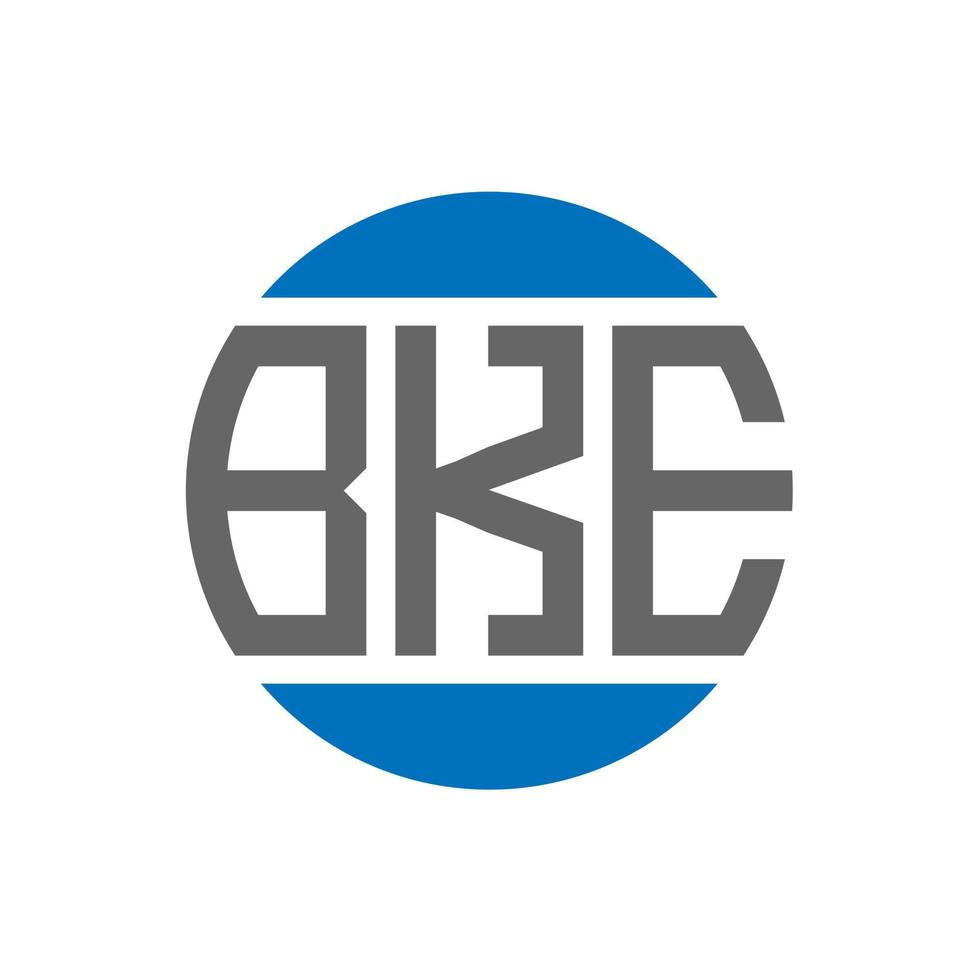 création de logo de lettre bke sur fond blanc. concept de logo de cercle d'initiales créatives bke. conception de lettre bke. vecteur