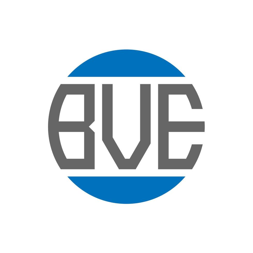 création de logo de lettre bve sur fond blanc. concept de logo de cercle d'initiales créatives bve. conception de lettre bve. vecteur