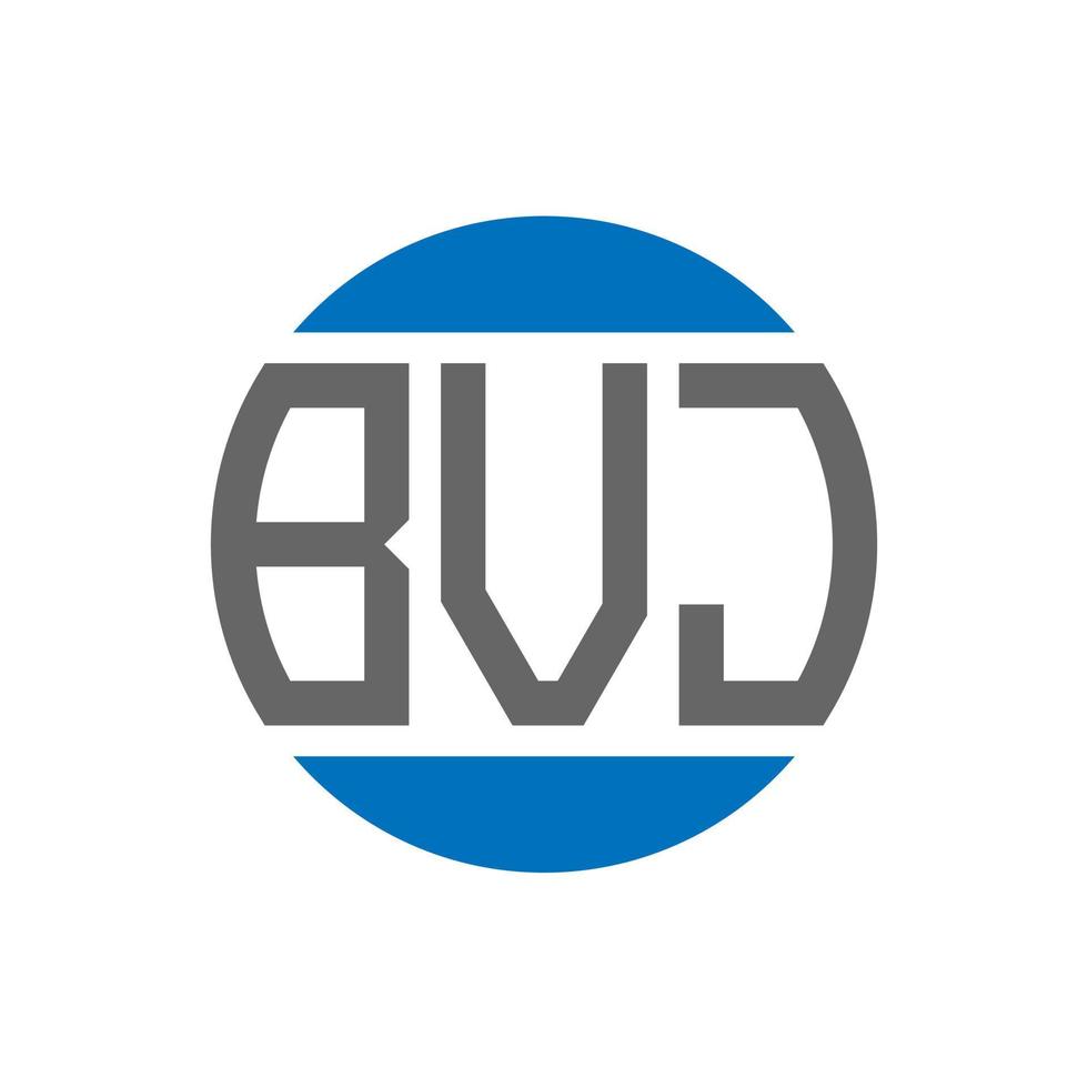 création de logo de lettre bvj sur fond blanc. concept de logo de cercle d'initiales créatives bvj. conception de lettre bvj. vecteur