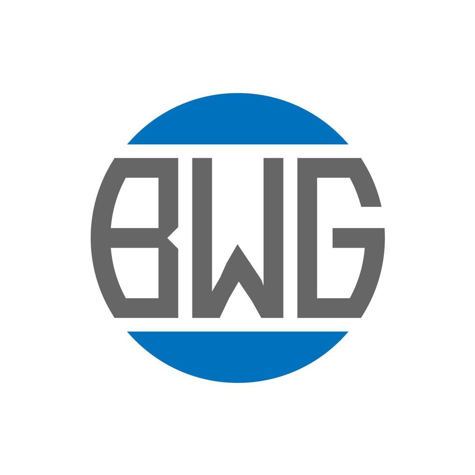 création de logo de lettre bwg sur fond blanc. concept de logo de cercle d'initiales créatives bwg. conception de lettre bwg. vecteur