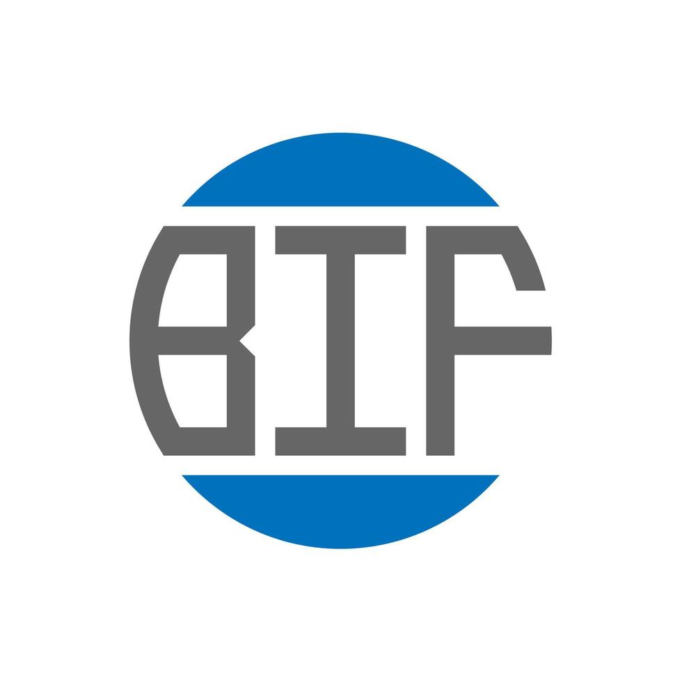 création de logo de lettre bif sur fond blanc. concept de logo de cercle d'initiales créatives bif. conception de lettre bif. vecteur