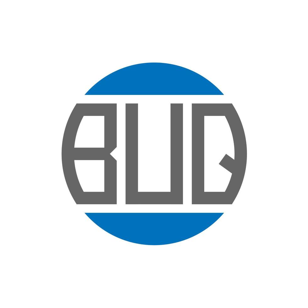 création de logo de lettre buq sur fond blanc. concept de logo de cercle d'initiales créatives buq. conception de lettre buq. vecteur