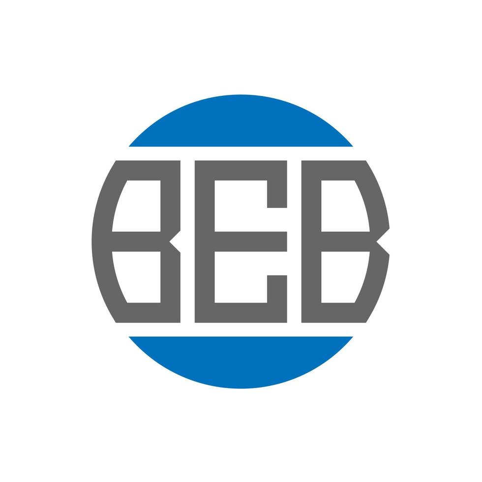 création de logo de lettre beb sur fond blanc. concept de logo de cercle d'initiales créatives beb. conception de lettre beb. vecteur