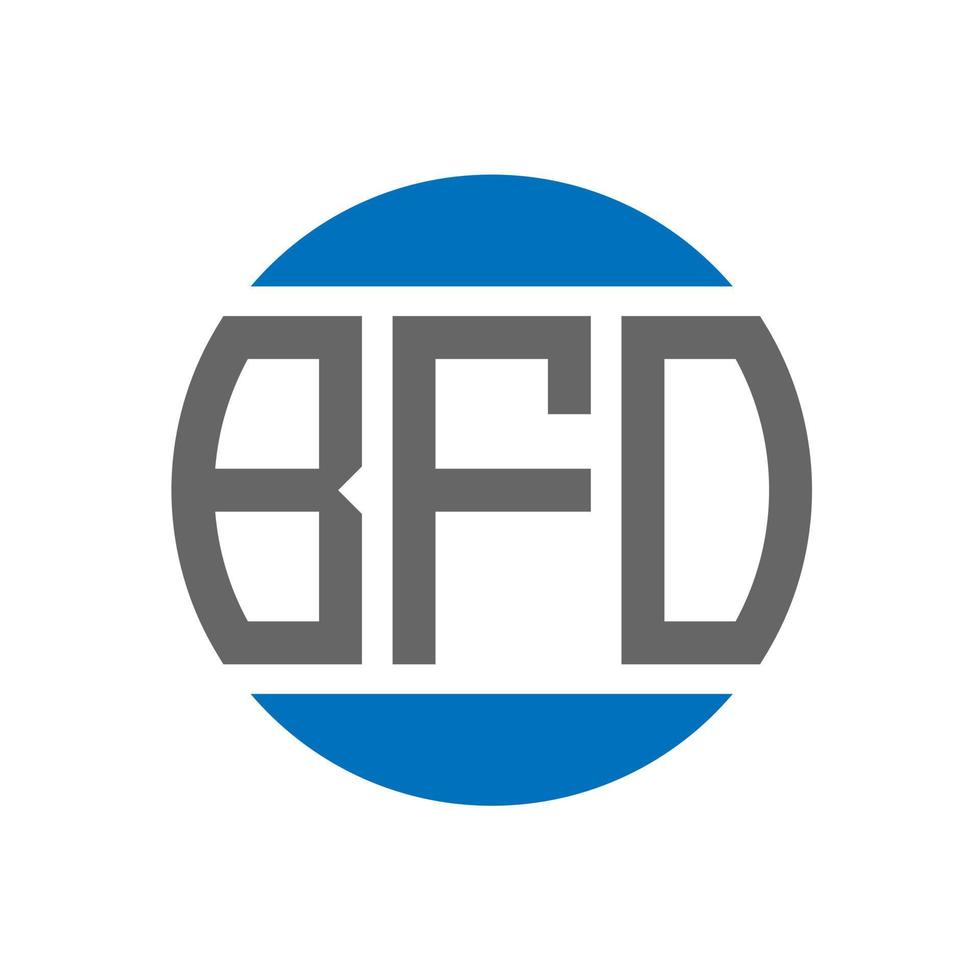 création de logo de lettre bfo sur fond blanc. concept de logo de cercle d'initiales créatives bfo. conception de lettre bfo. vecteur