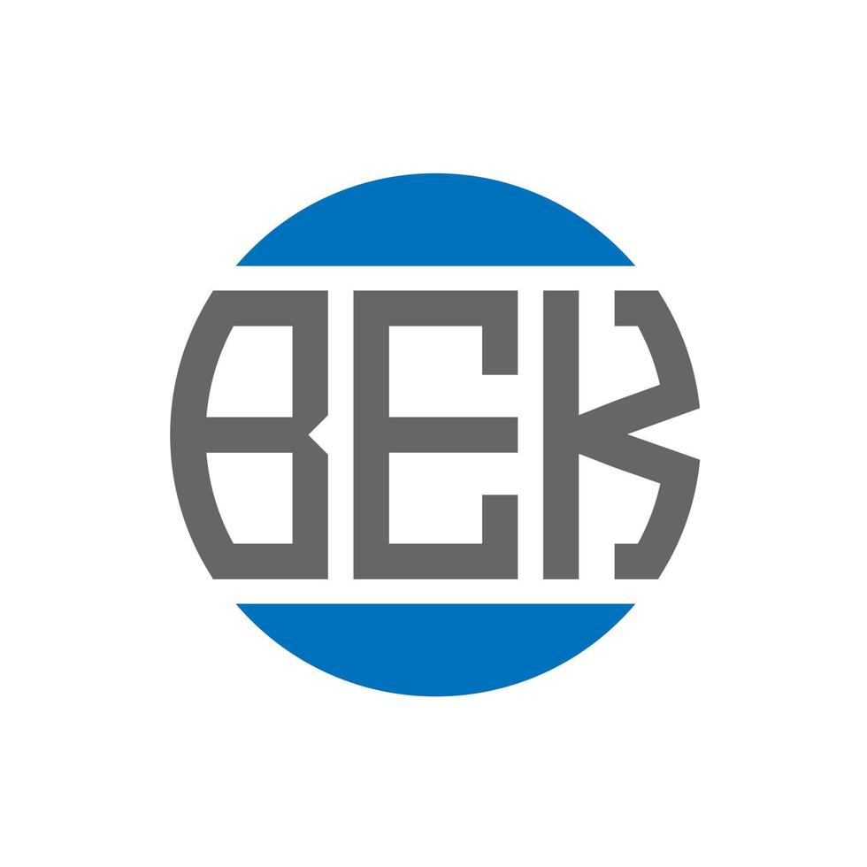 création de logo de lettre bek sur fond blanc. concept de logo de cercle d'initiales créatives bek. conception de lettre bek. vecteur