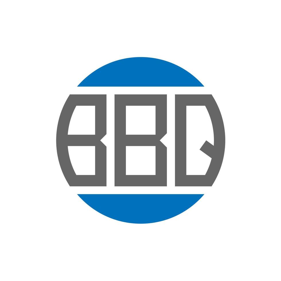 création de logo de lettre barbecue sur fond blanc. concept de logo de cercle d'initiales créatives de barbecue. conception de lettre de barbecue. vecteur
