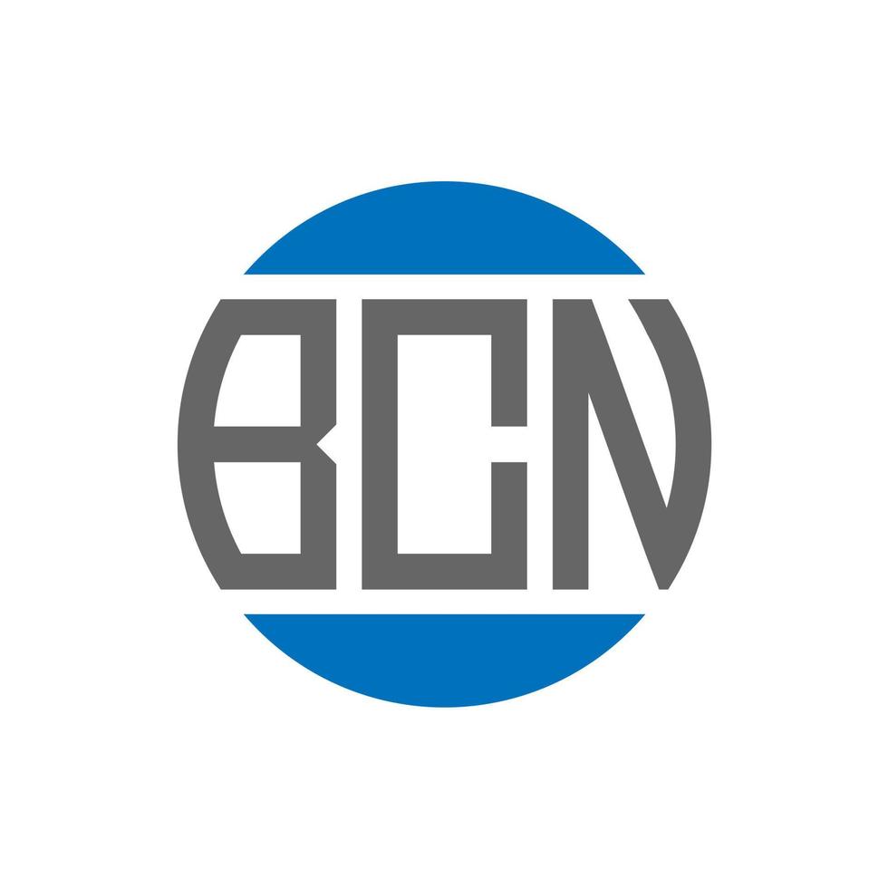 création de logo de lettre bcn sur fond blanc. concept de logo de cercle d'initiales créatives bcn. conception de lettre bcn. vecteur