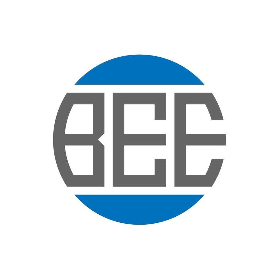 création de logo de lettre d'abeille sur fond blanc. concept de logo de cercle d'initiales créatives d'abeille. conception de lettre d'abeille. vecteur
