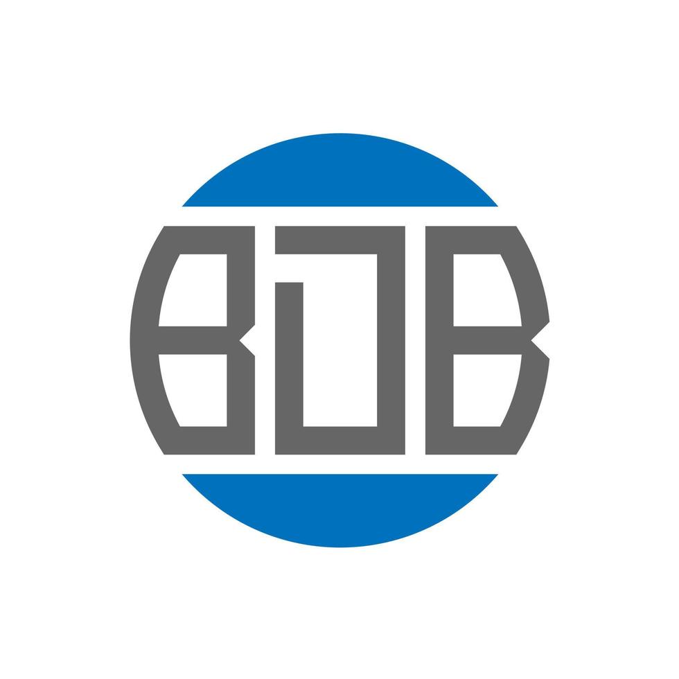 création de logo de lettre bdb sur fond blanc. concept de logo de cercle d'initiales créatives bdb. conception de lettre bdb. vecteur