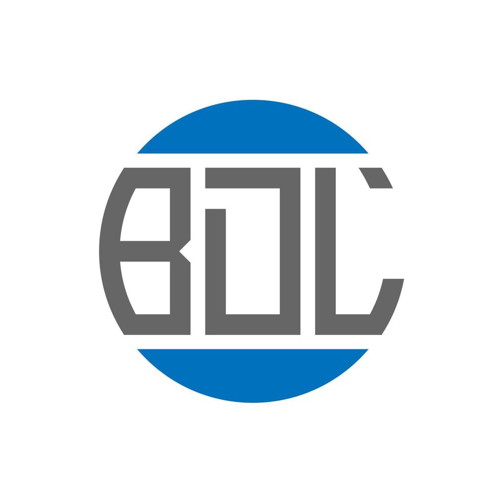 création de logo de lettre bdl sur fond blanc. concept de logo de cercle d'initiales créatives bdl. conception de lettre bdl. vecteur