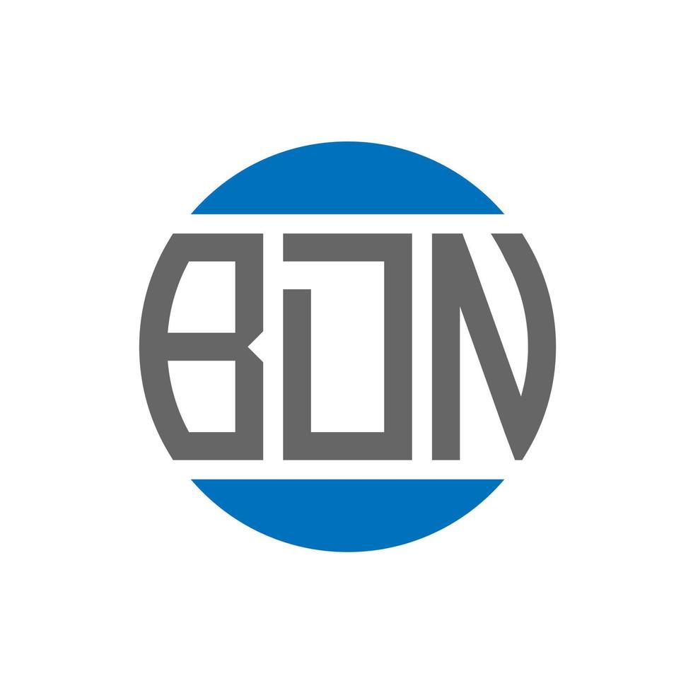 création de logo de lettre bdn sur fond blanc. concept de logo de cercle d'initiales créatives bdn. conception de lettre bdn. vecteur