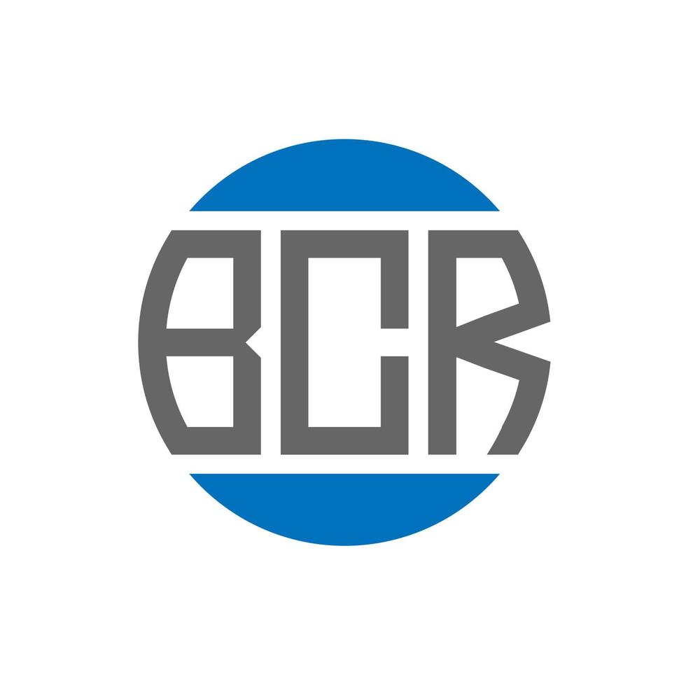 création de logo de lettre bcr sur fond blanc. concept de logo de cercle d'initiales créatives bcr. conception de lettre bcr. vecteur