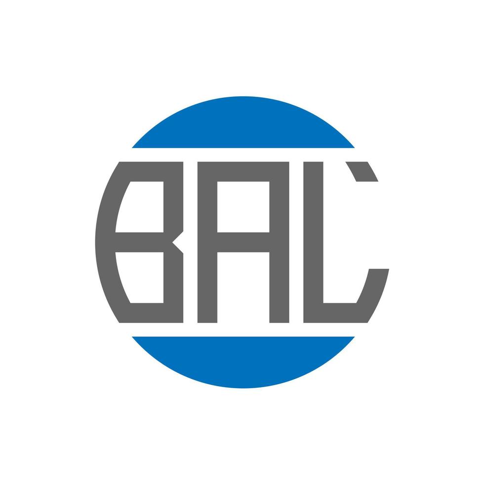 création de logo de lettre bal sur fond blanc. concept de logo de cercle d'initiales créatives bal. conception de lettre bal. vecteur