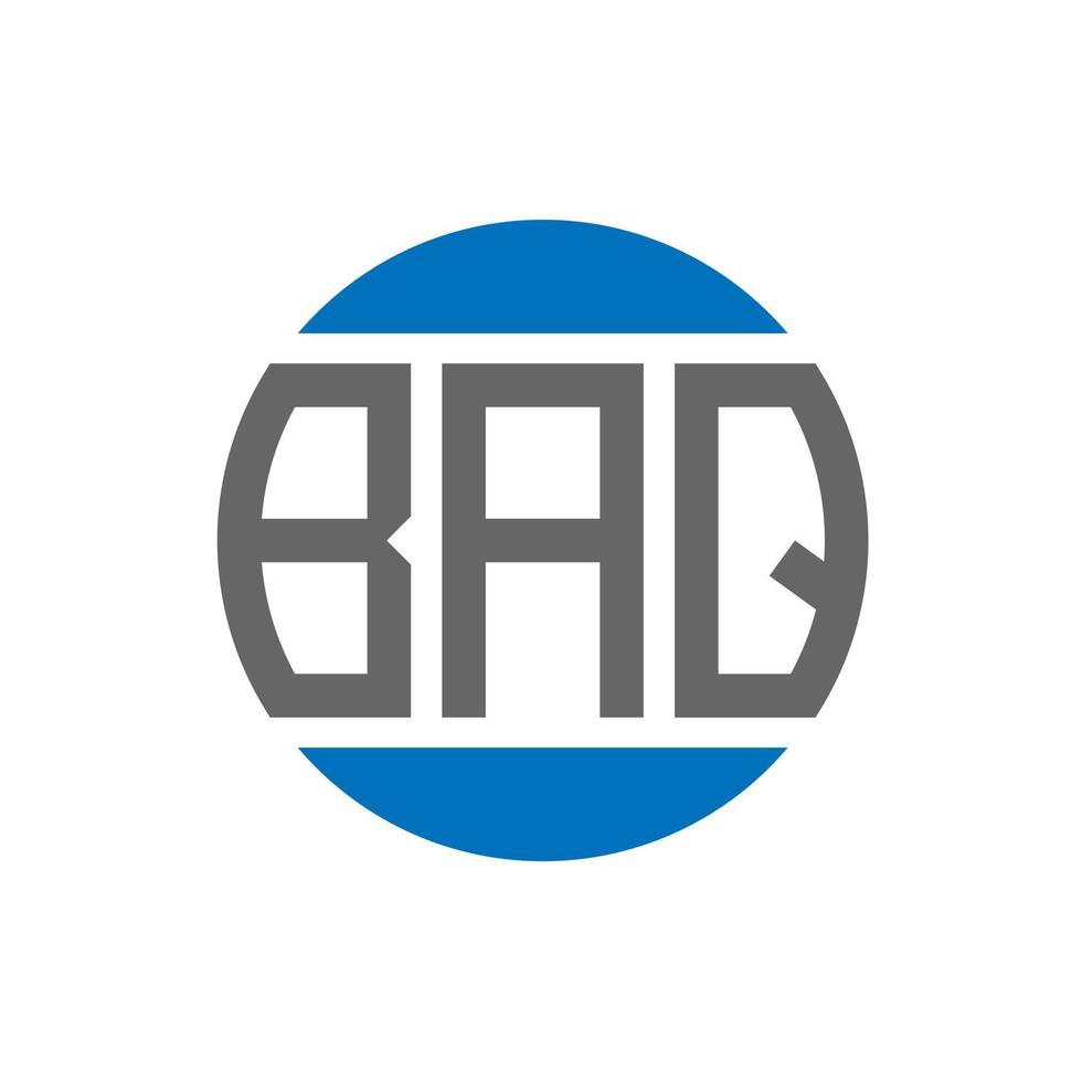 création de logo de lettre baq sur fond blanc. concept de logo de cercle d'initiales créatives baq. conception de lettre baq. vecteur