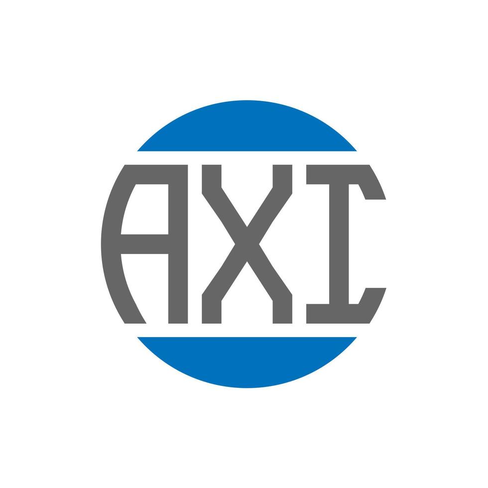 création de logo de lettre axi sur fond blanc. concept de logo de cercle d'initiales créatives axi. conception de lettre axi. vecteur