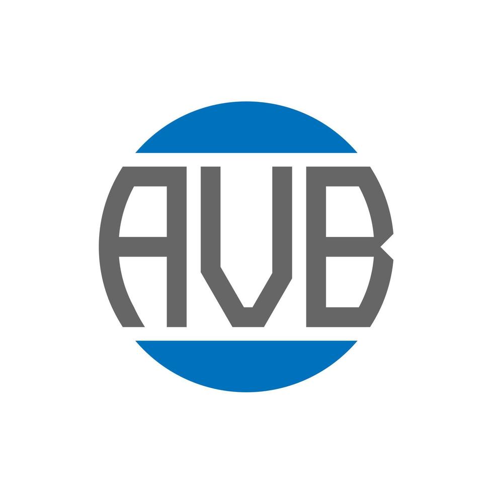 création de logo de lettre avb sur fond blanc. concept de logo de cercle d'initiales créatives avb. conception de lettre avb. vecteur