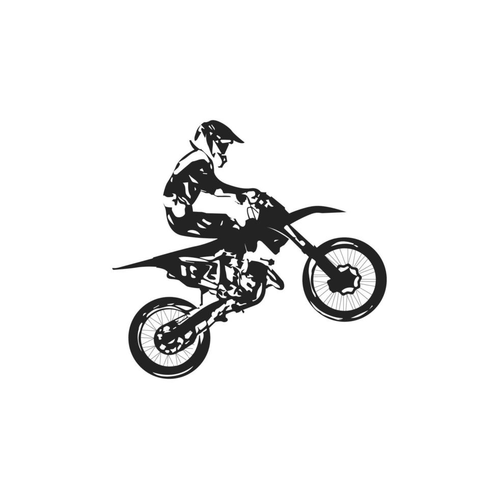 logo motocross, logo cross moteur, logo sport extrême vecteur