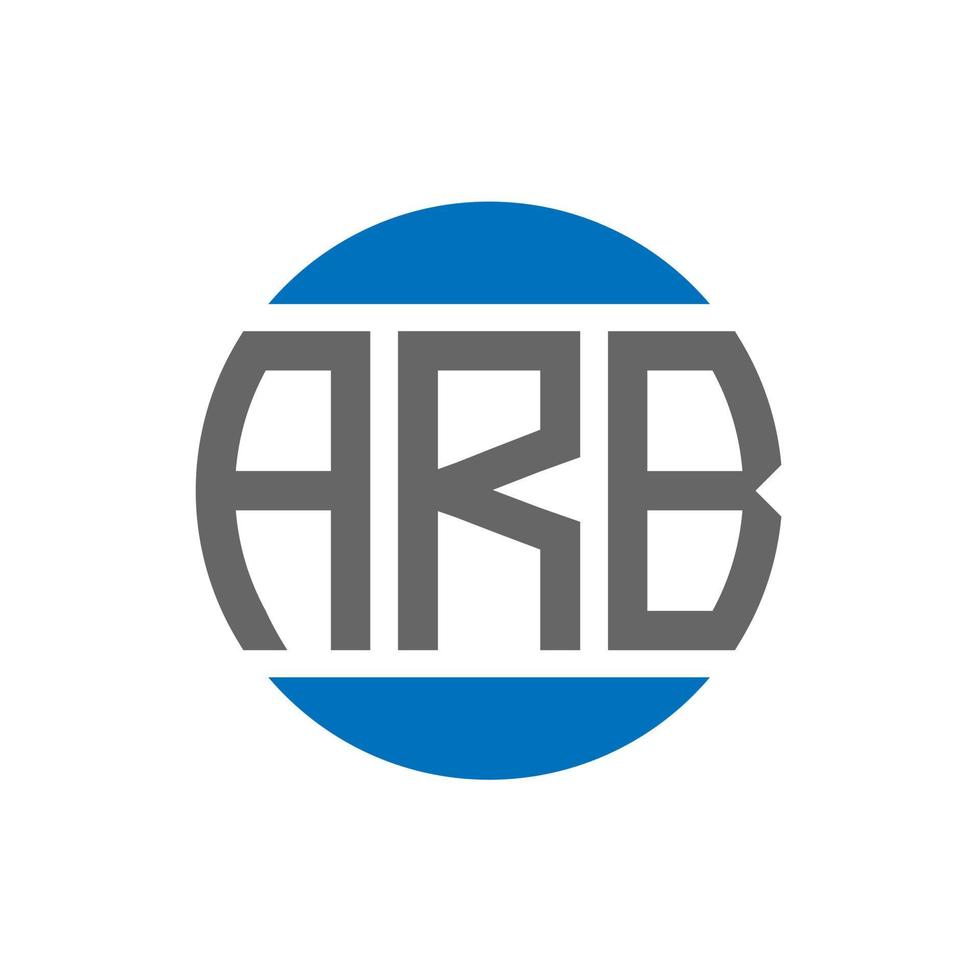 création de logo de lettre arb sur fond blanc. concept de logo de cercle d'initiales créatives arb. conception de lettre arb. vecteur