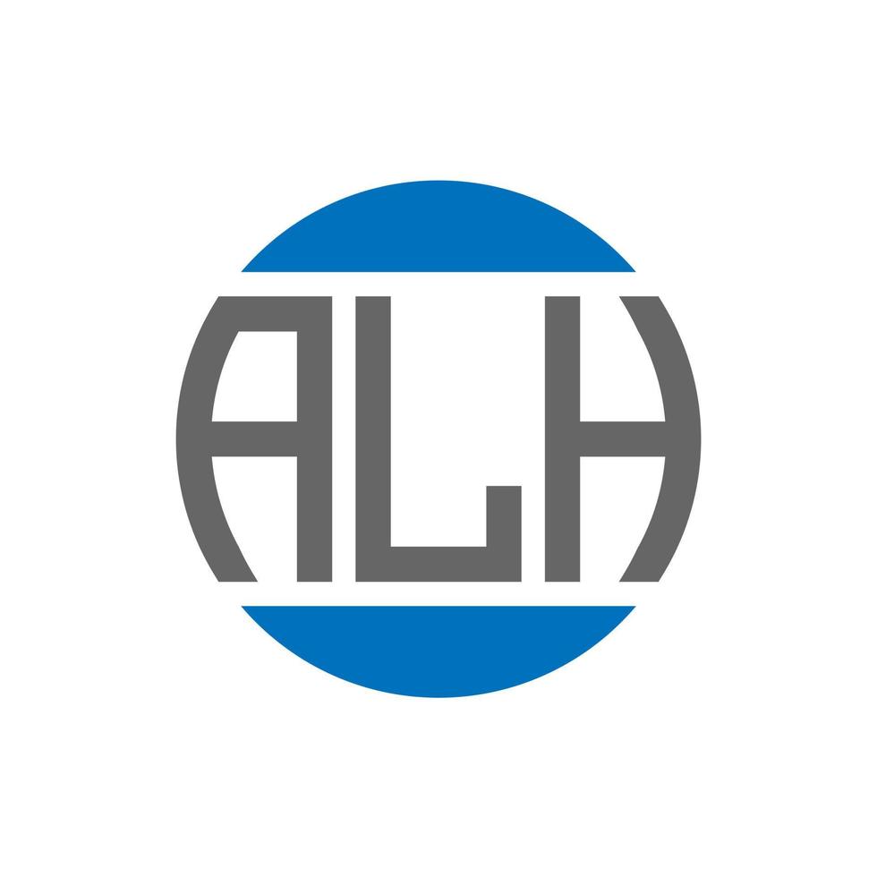 création de logo de lettre alh sur fond blanc. concept de logo de cercle d'initiales créatives alh. conception de lettre alh. vecteur