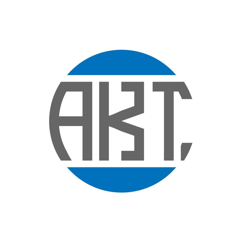 création de logo de lettre akt sur fond blanc. concept de logo de cercle d'initiales créatives akt. conception de lettre akt. vecteur