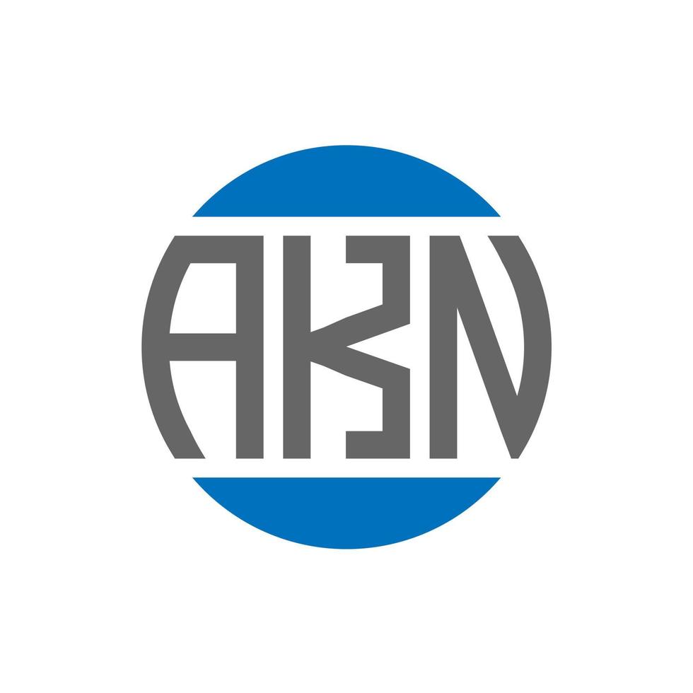 création de logo de lettre akn sur fond blanc. concept de logo de cercle d'initiales créatives akn. conception de lettre akn. vecteur