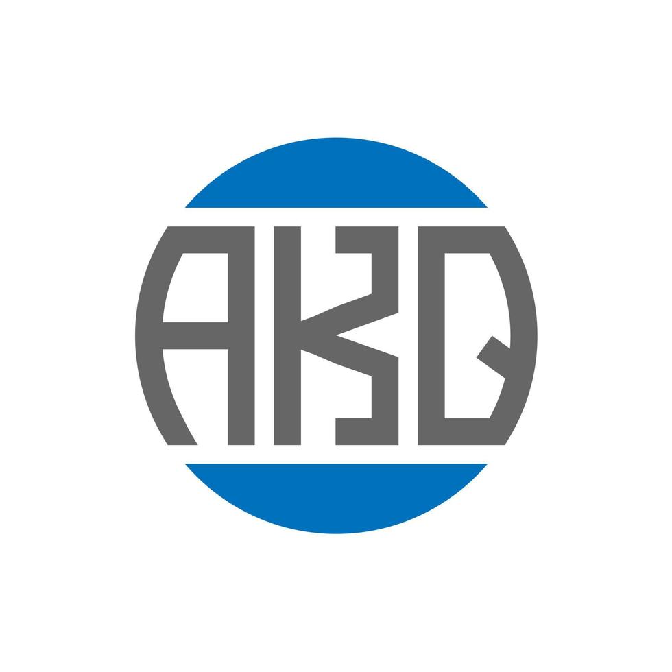 création de logo de lettre akq sur fond blanc. concept de logo de cercle d'initiales créatives akq. conception de lettre akq. vecteur