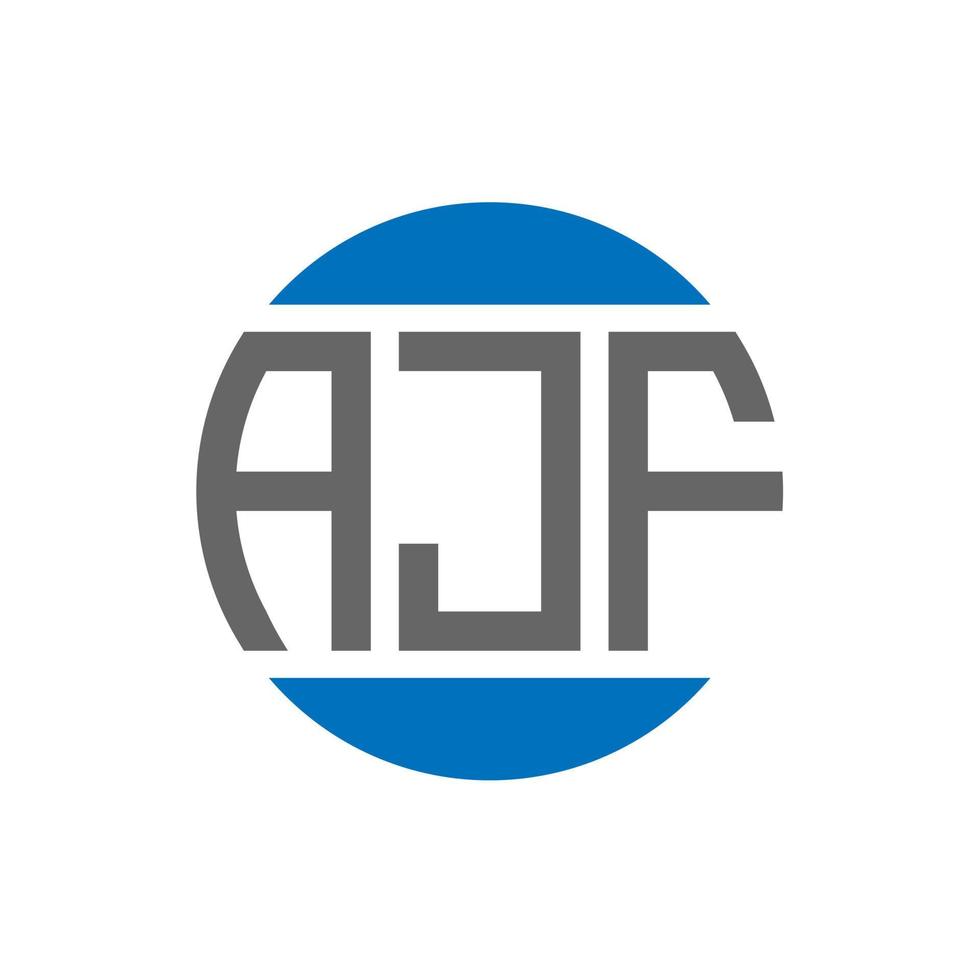 création de logo de lettre ajf sur fond blanc. concept de logo de cercle d'initiales créatives ajf. conception de lettre ajf. vecteur