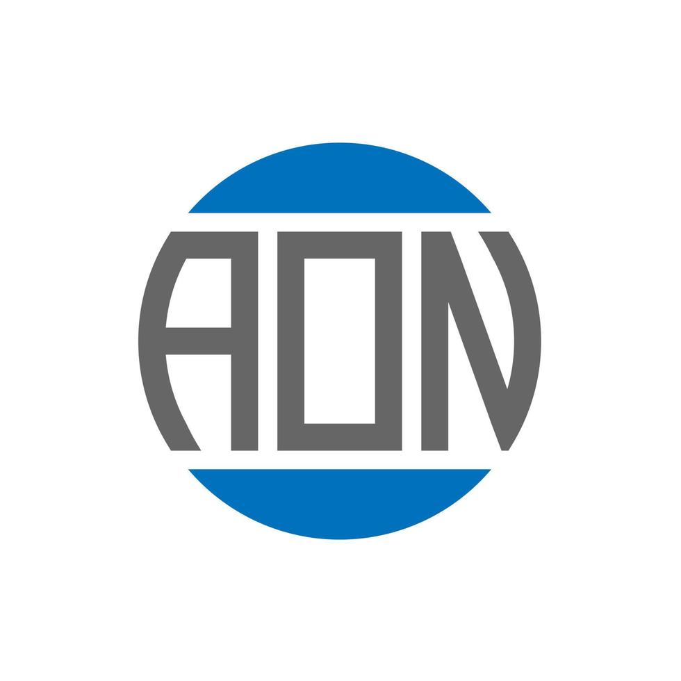 création de logo de lettre aon sur fond blanc. aon concept de logo de cercle d'initiales créatives. une conception de lettre. vecteur