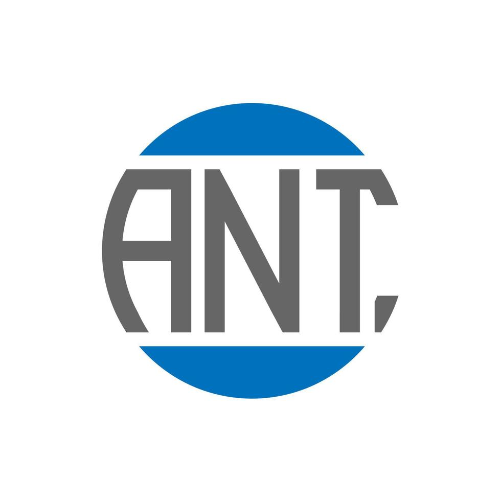 création de logo de lettre fourmi sur fond blanc. concept de logo de cercle d'initiales créatives de fourmi. conception de lettre de fourmi. vecteur