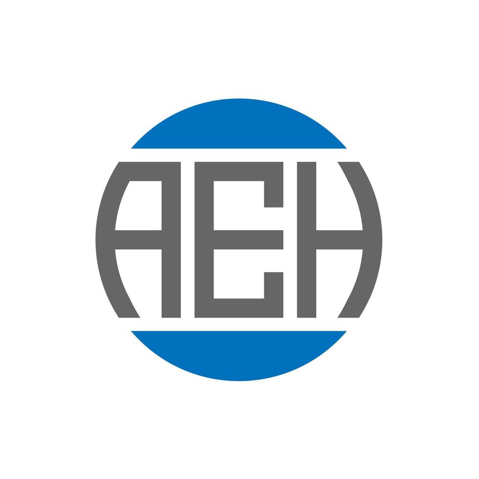 création de logo de lettre aeh sur fond blanc. aeh concept de logo de cercle d'initiales créatives. conception de lettre aeh. vecteur