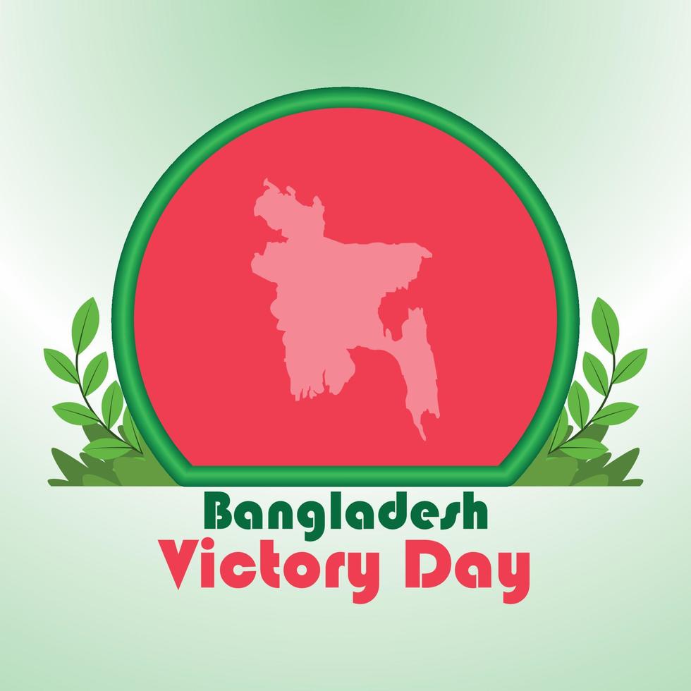 conception d'affiche du jour de la victoire et de l'indépendance du bangladesh vecteur