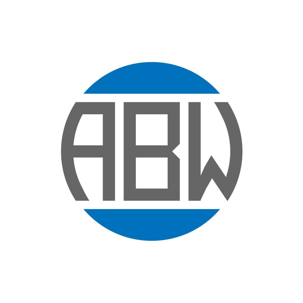 création de logo de lettre abw sur fond blanc. concept de logo de cercle d'initiales créatives abw. conception de lettre abw. vecteur