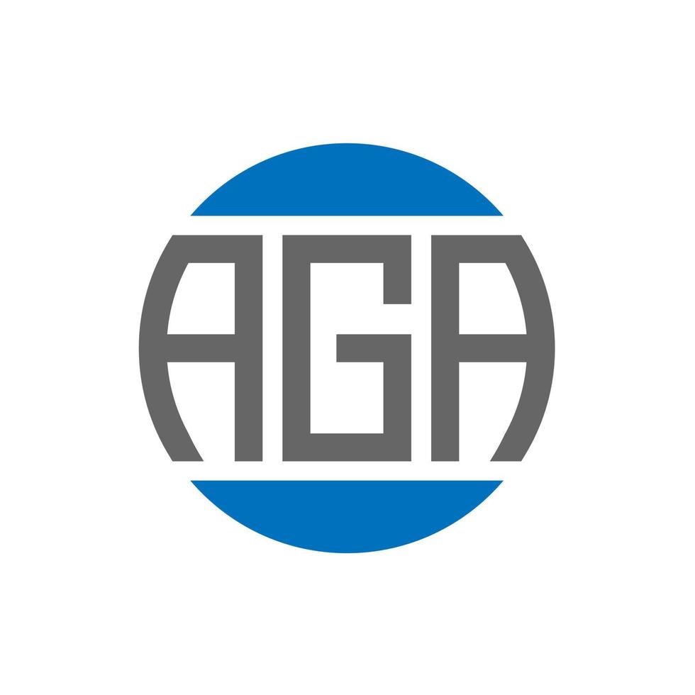 création de logo de lettre aga sur fond blanc. concept de logo de cercle d'initiales créatives aga. conception de lettre aga. vecteur