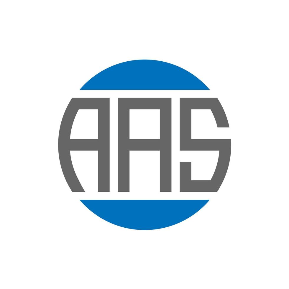 création de logo de lettre aas sur fond blanc. concept de logo de cercle d'initiales créatives aas. conception de lettre aas. vecteur