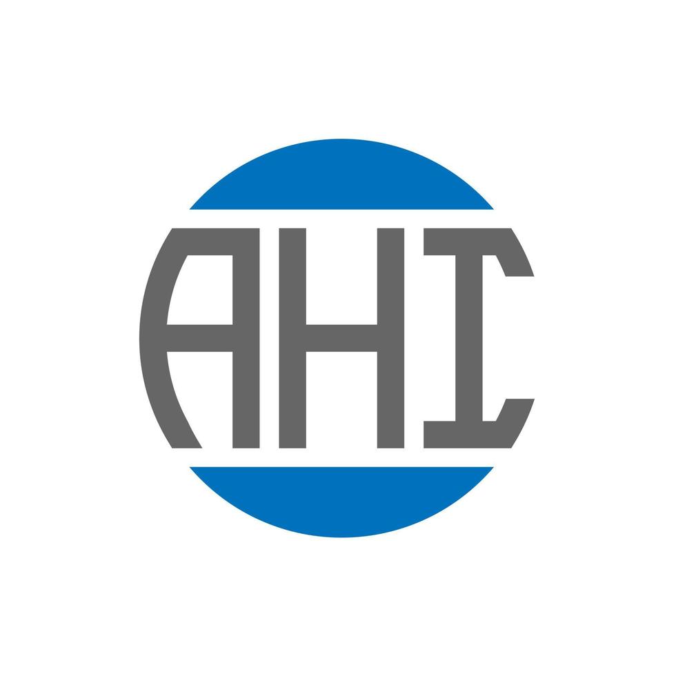 création de logo de lettre ahi sur fond blanc. concept de logo de cercle d'initiales créatives ahi. conception de lettre ahi. vecteur