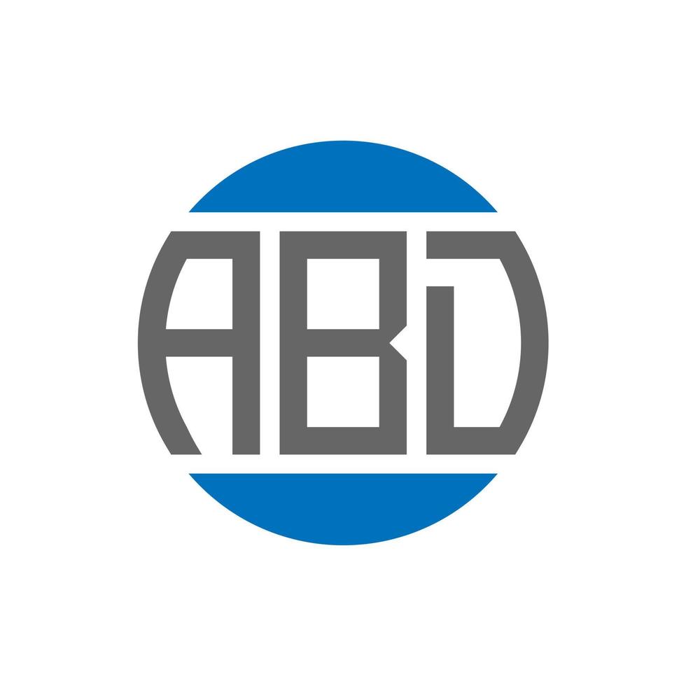 création de logo de lettre abd sur fond blanc. concept de logo de cercle d'initiales créatives abd. conception de lettre abd. vecteur