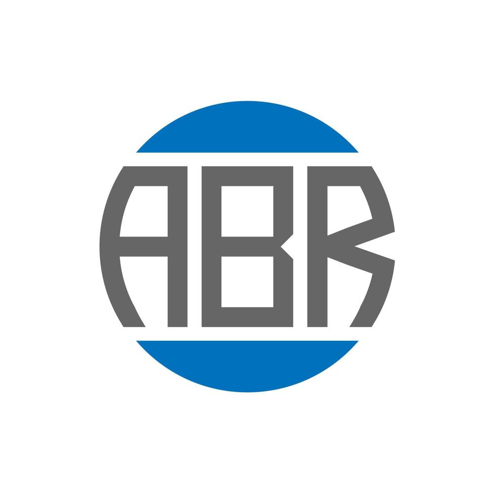 création de logo de lettre abr sur fond blanc. concept de logo de cercle d'initiales créatives abr. conception de lettre abr. vecteur