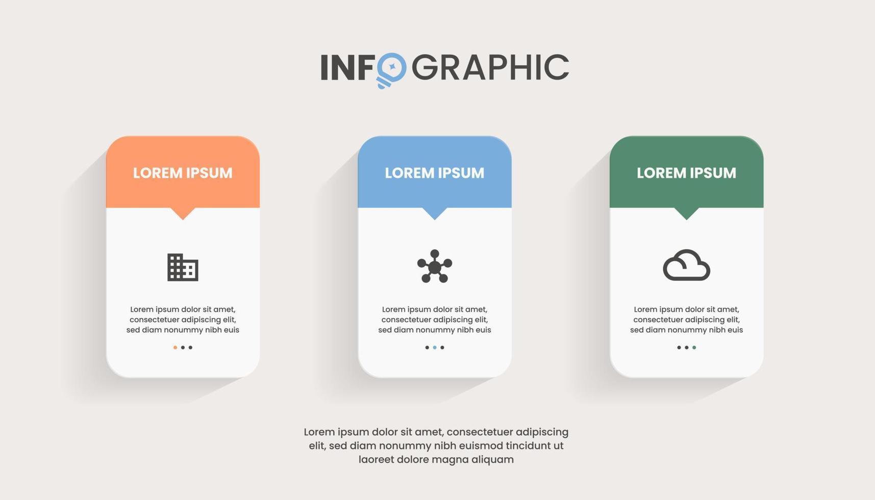 infographie d'entreprise rectangle pastel moderne vecteur