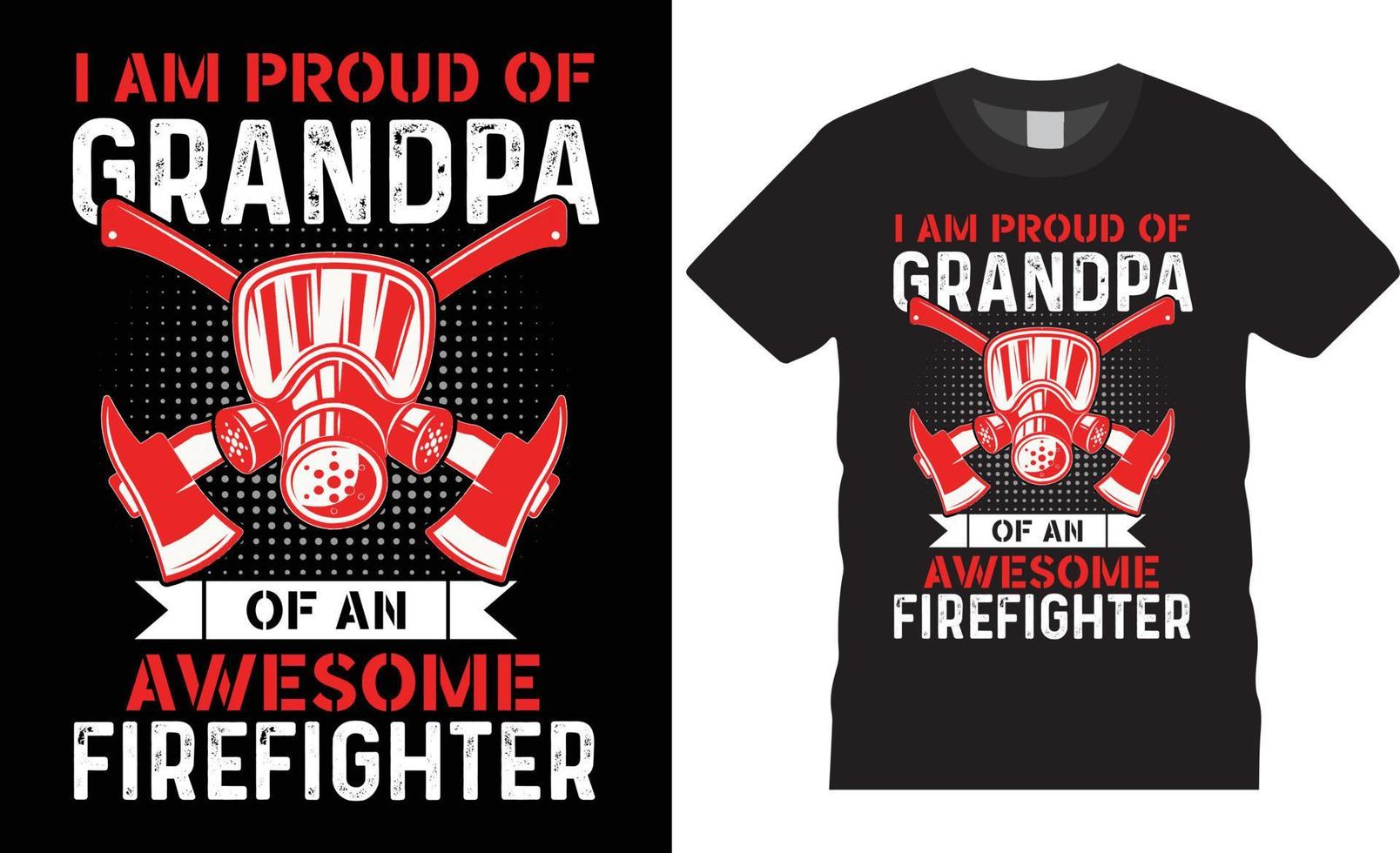 vecteur de conception de t-shirt créatif pompier. je suis fier de grand-père