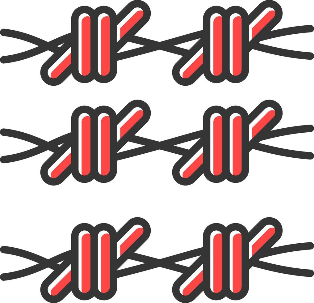 conception d'icône créative de fil de fer barbelé vecteur
