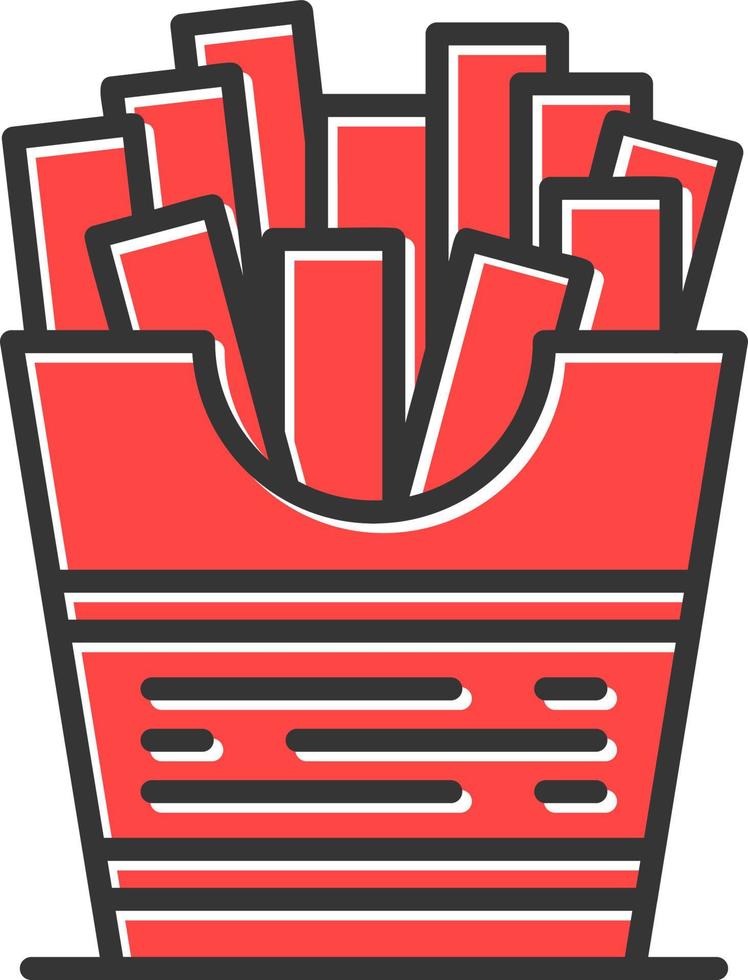 conception d'icône créative de frites vecteur