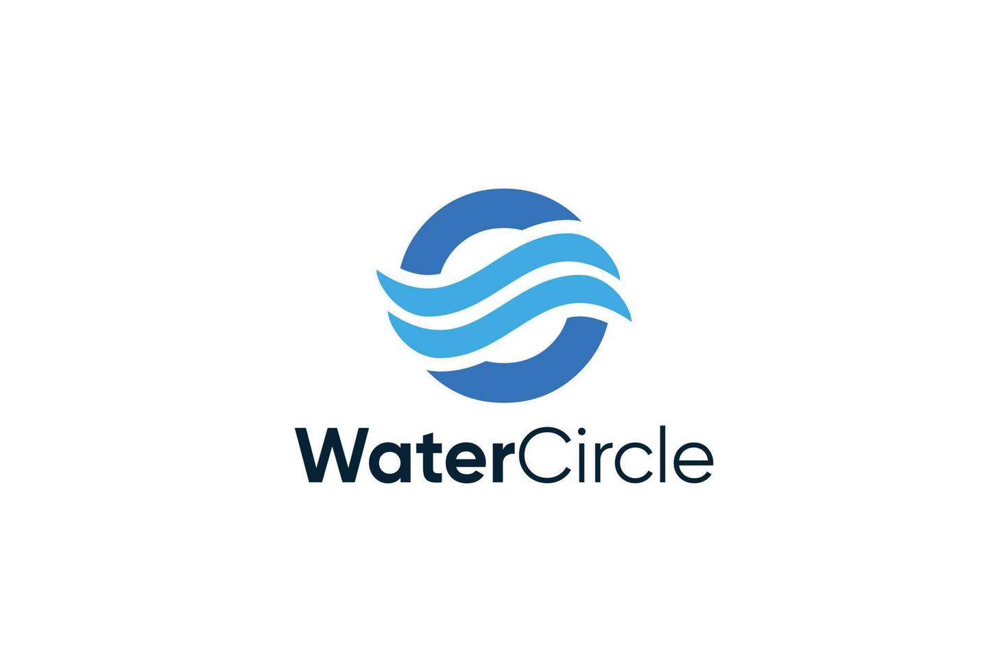 création de logo d'eau avec concept de cercle bleu vecteur