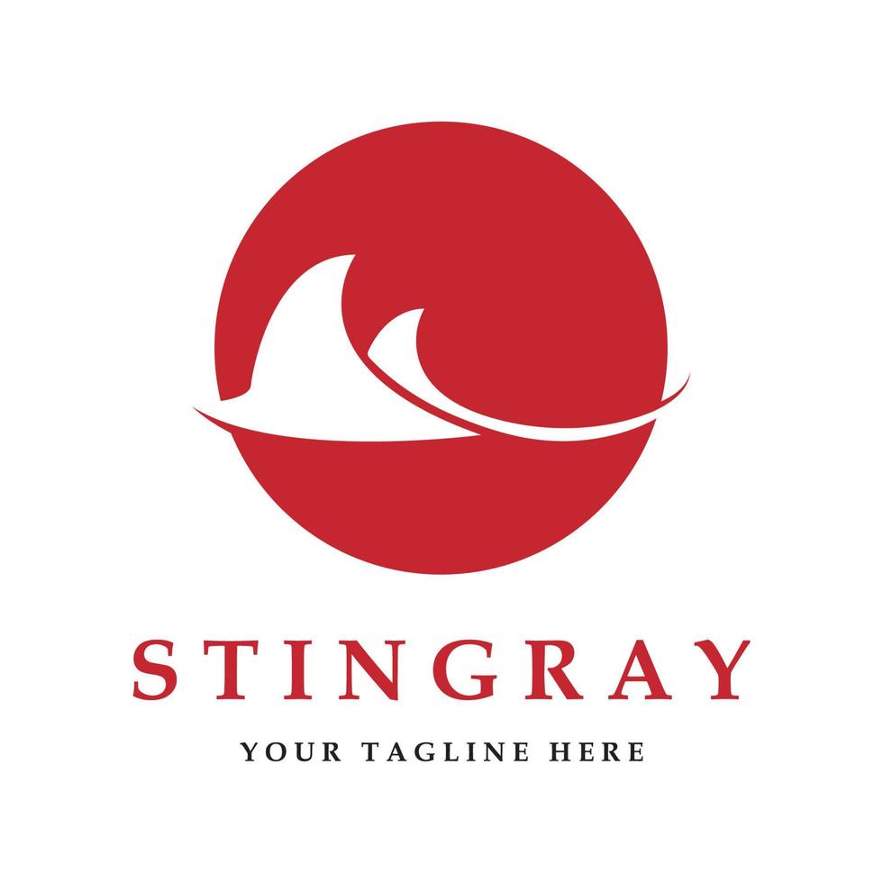 logo stingray et vecteur avec modèle de slogan