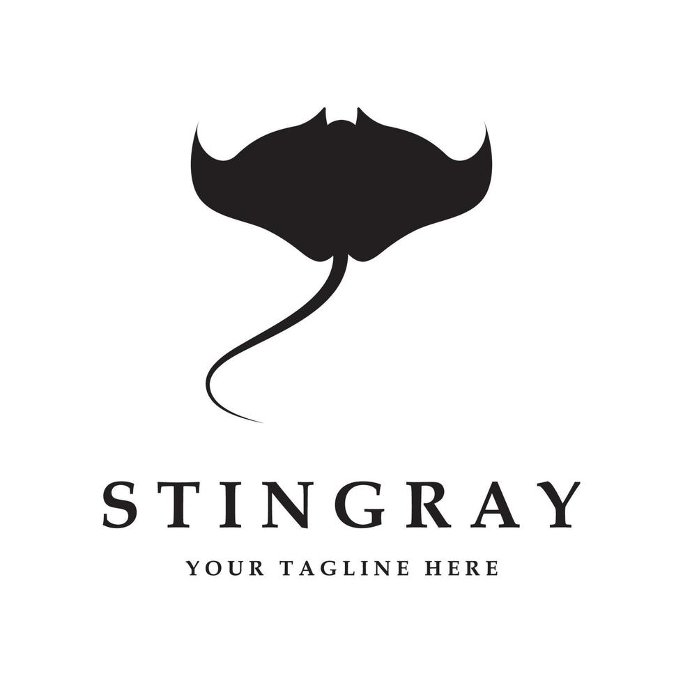 logo stingray et vecteur avec modèle de slogan