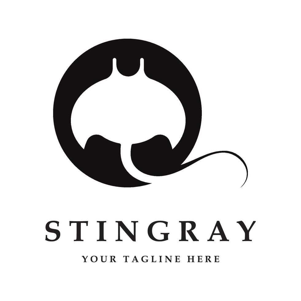 logo stingray et vecteur avec modèle de slogan