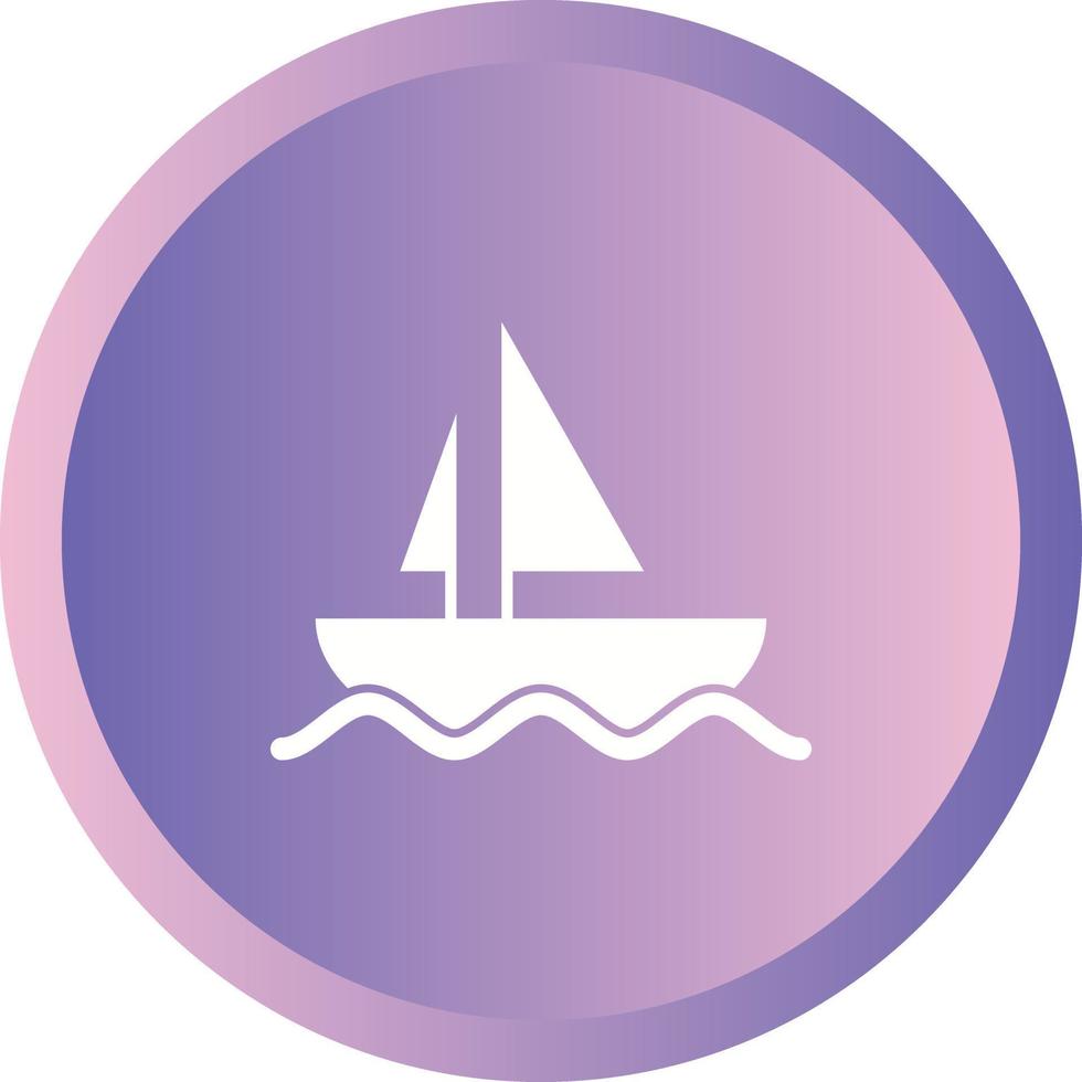 icône de glyphe de vecteur de bateau unique