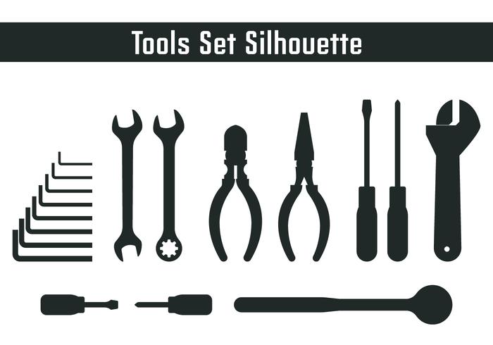 Outils Set Silhouette vecteur