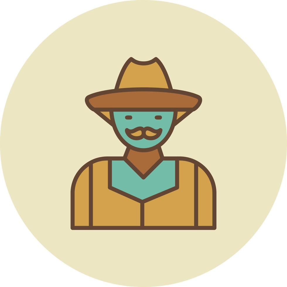 conception d'icône créative agriculteur vecteur