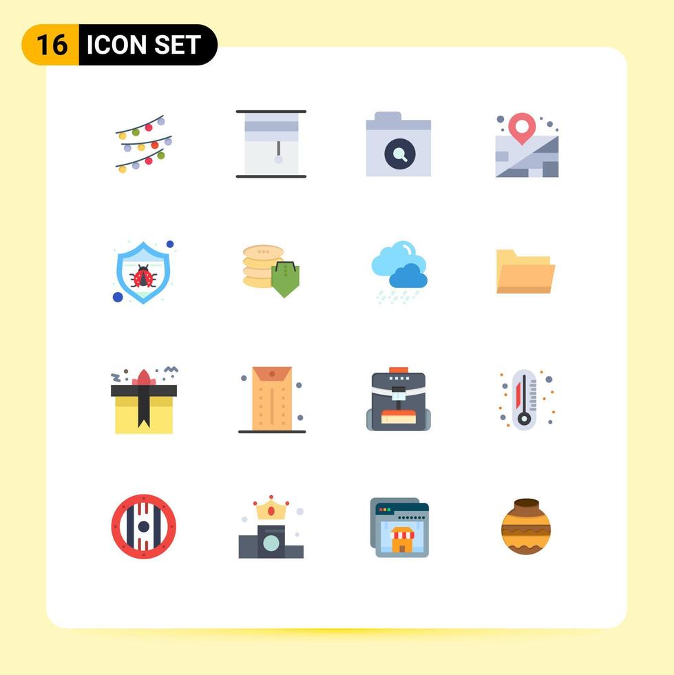 ensemble de 16 symboles d'icônes d'interface utilisateur modernes signes pour les rouleaux de gestion seo business trouver un pack modifiable d'éléments de conception de vecteur créatif